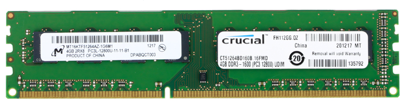 Оперативная память DDR3 4Гб Crucial (CT51264BD160B);