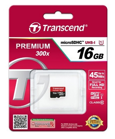 Карта памяти microSDHC 16 ГБ Transcend