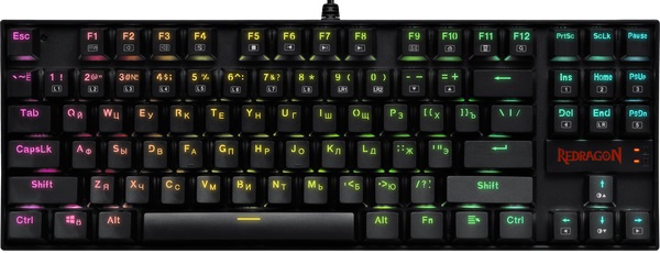 Клавиатура Redragon Kumara RGB (75016); механическая;
