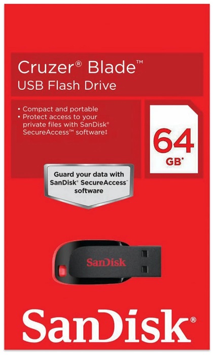 USB-флэш 64 ГБ SanDisk Cruzer Blade