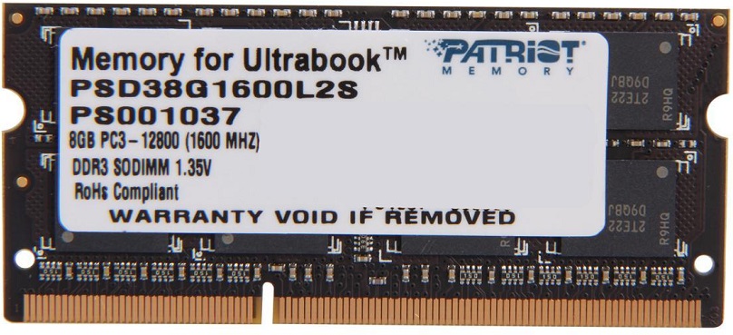 Оперативная память SO-DIMM DDR3 8Гб Patriot