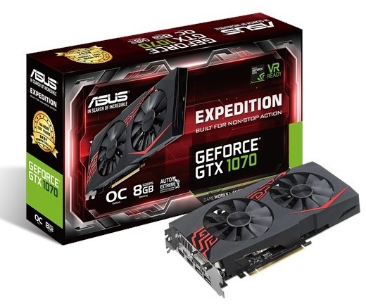 Видеокарта nVidia GTX 1070 Asus EX-GTX1070-O8G
