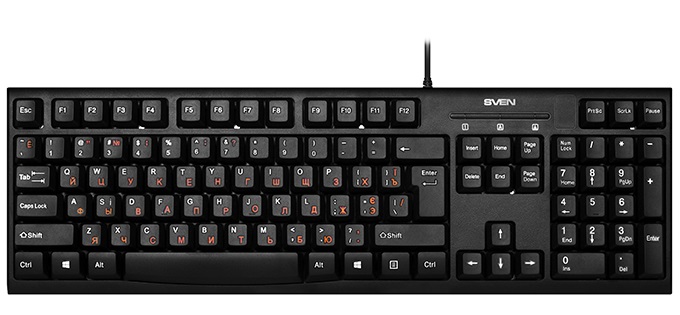 Клавиатура Sven KB-S300 (SV-017194); влагозащита; PS/2;