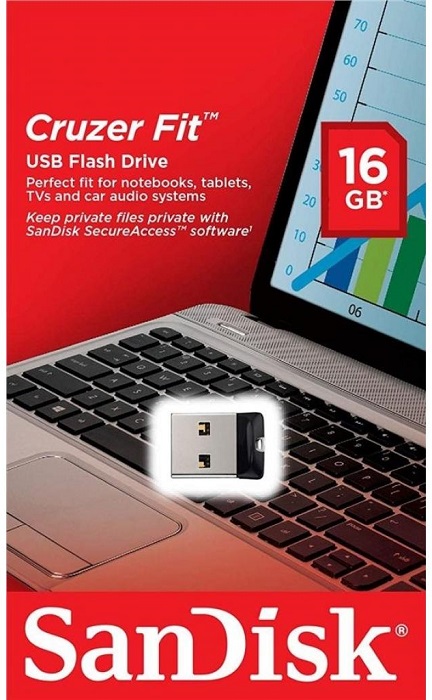 USB-флэш 16 ГБ SanDisk Cruzer Fit
