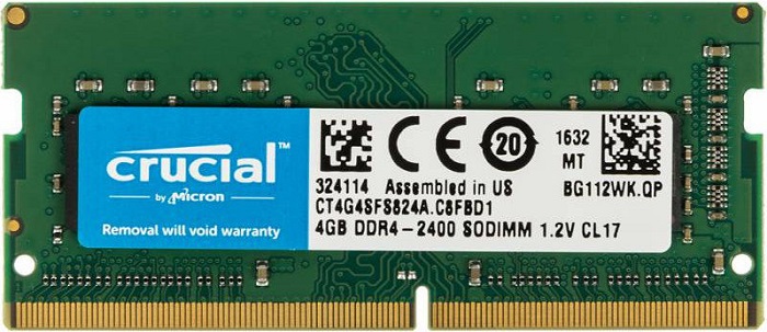 Оперативная память SO-DIMM DDR4 4Гб Crucial
