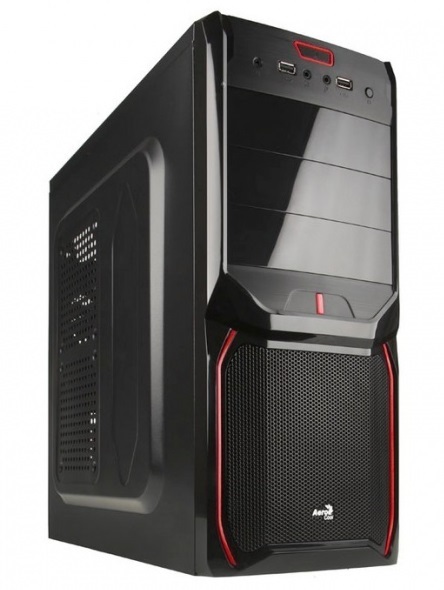 Корпус AeroCool V3X Black Red; ATX;