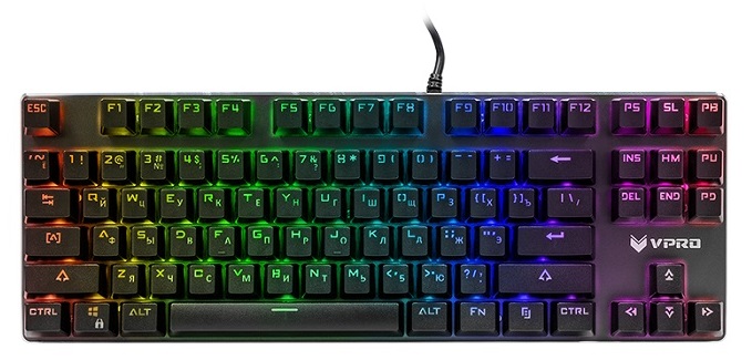 Клавиатура Rapoo V500RGB Alloy (17716); механическая;