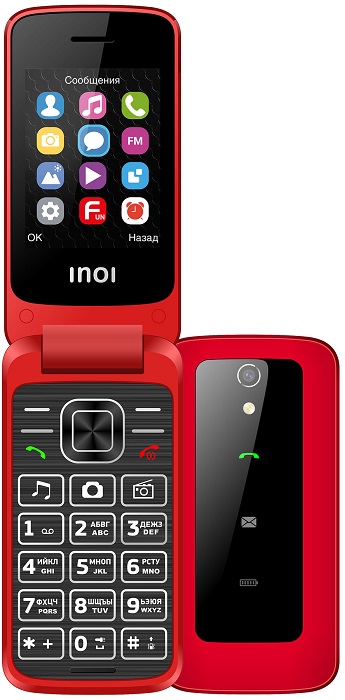 Мобильный телефон INOI 245R Red; 2.4”(320x240);