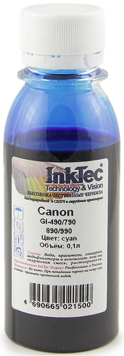 Чернила InkTec GI-490/790/890/990 (C0090 C); для