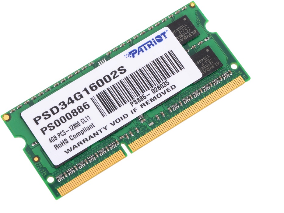 Оперативная память SO-DIMM DDR3 4Гб Patriot