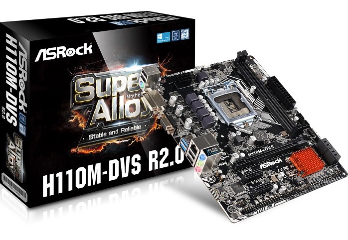 Материнская плата intel H110 ASRock H110M-DVS