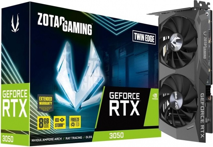 Видеокарта nVidia RTX 3050 Zotac GAMING