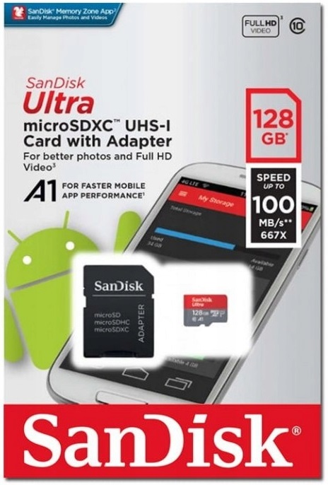 Карта памяти microSDXC 128 ГБ SanDisk