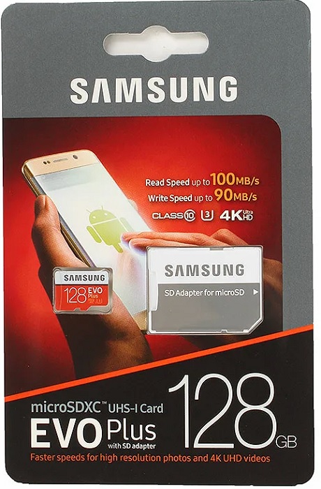 Карта памяти microSDXC 128 ГБ Samsung