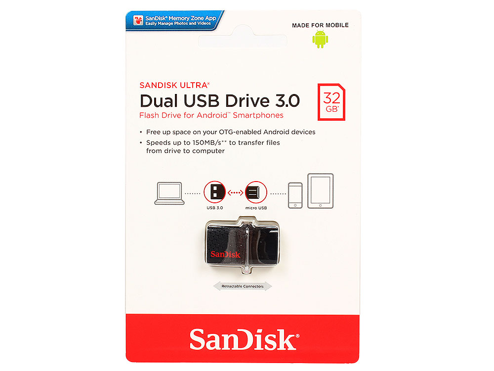 USB-флэш 32 ГБ SanDisk Ultra Dual