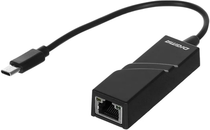 Сетевая карта Type-C Digma D-USBC-LAN100; до