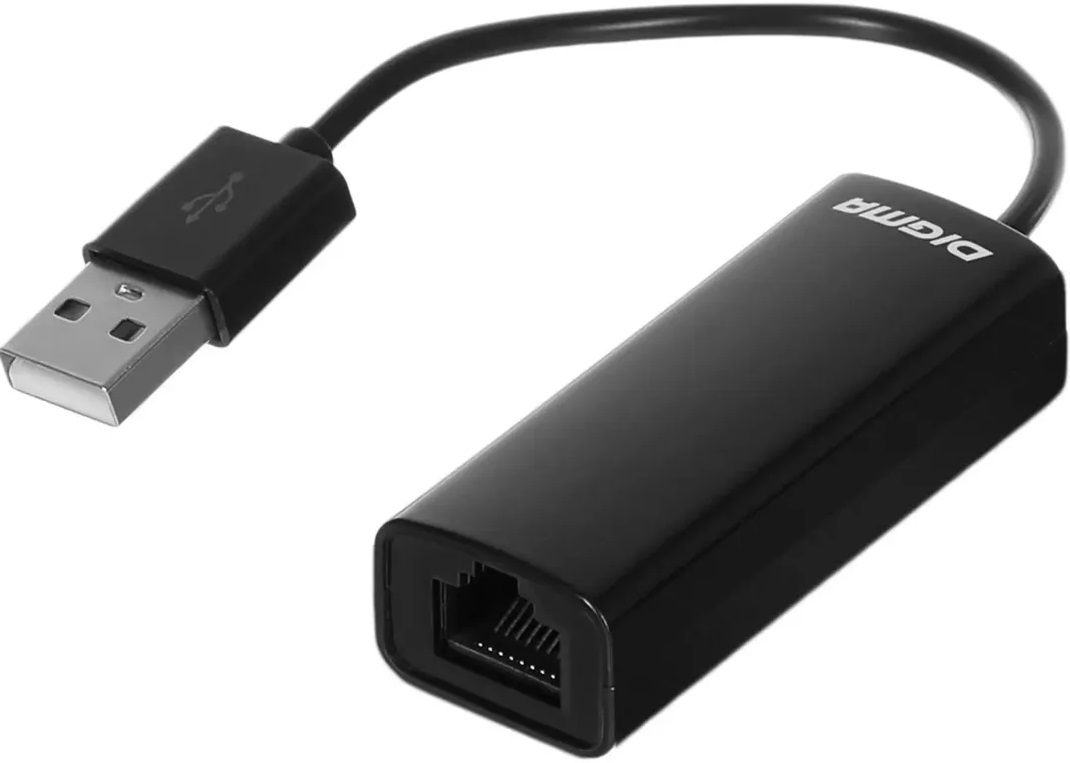 Сетевая карта USB Digma D-USB2-LAN100; до