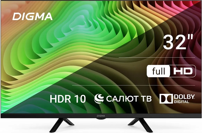 Телевизор 32" Digma DM-LED32SBB36; Direct LED;