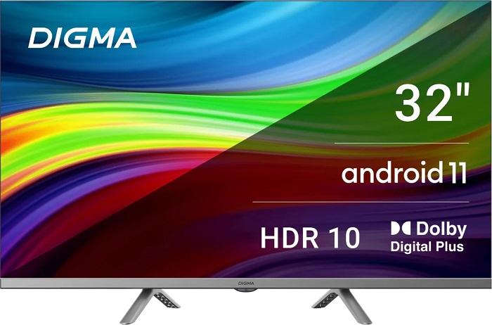 Телевизор 32" Digma DM-LED32SBB39; Direct LED;