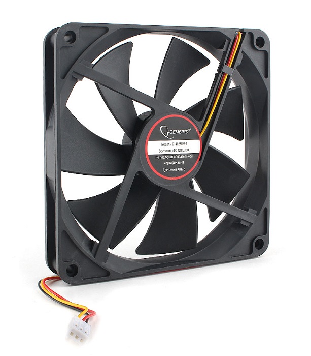 Вентилятор 140мм Gembird D14025BM-3; подшипник; 1800