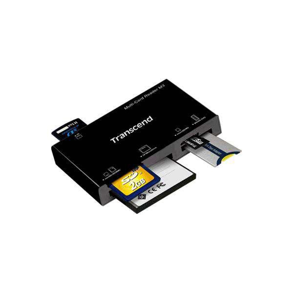 Карт-ридер USB Transcend (TS-RDP8K); microSD,SD,MS,MMC,CF,IBM Microdrive;