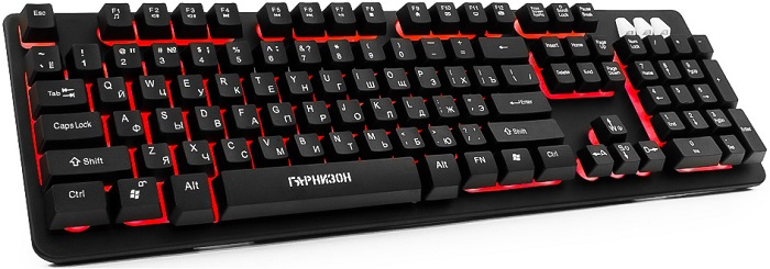 Клавиатура Гарнизон GK-300G; мембранная; Metal Type