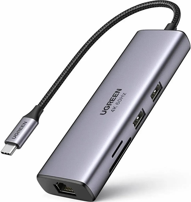 USB-хаб TypeC UGREEN CM512 (90568); 6