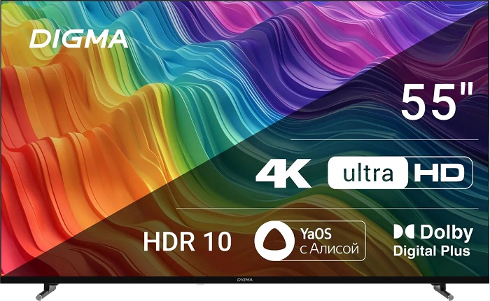 Телевизор 55" Digma DM-LED55UBB33; Direct LED;