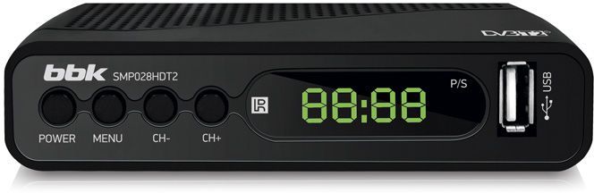 Цифровой ресивер DVB-T2 BBK (SMP028HDT2); HDMI,USB,RCA,S/PDIF;