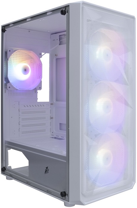 Корпус 1STPLAYER FD3-M (FD3-M-WH-4F1-W); mATX; Midi-Tower;