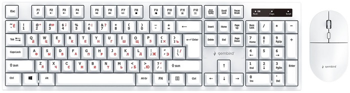 Комплект клавиатура + мышь Gembird KBS-6000-W;