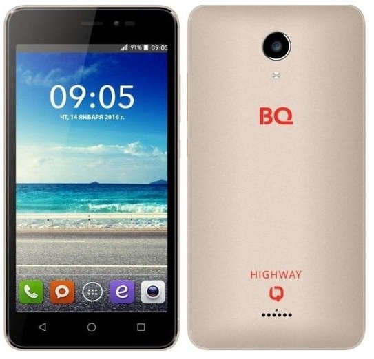 Смартфон BQ HighWay Gold (BQ-5025); 5"(854x480);