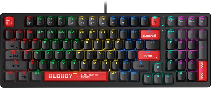 Клавиатура A4Tech Bloody S98 Red; механическая;