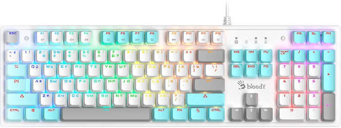 Клавиатура A4Tech Bloody S510R Ice White;