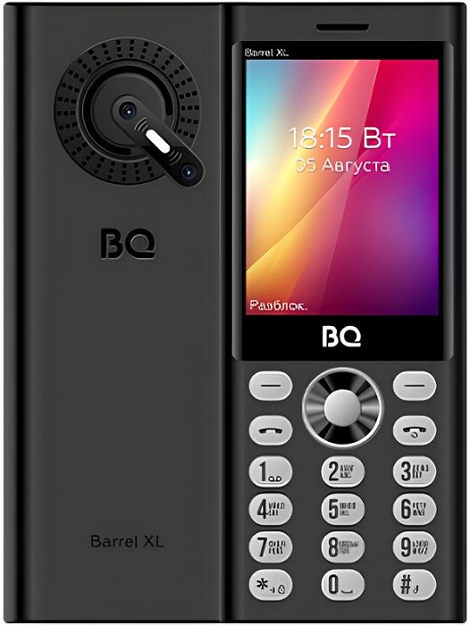 Мобильный телефон BQ Barrel XL Black+Silver