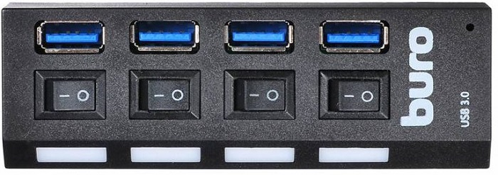 USB-хаб 3.0 Buro BU-HUB4-U3.0-L; 4 порта