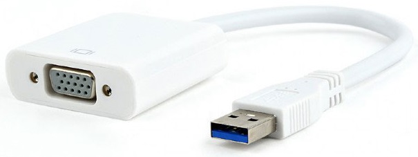 Переходник USB-VGA Cablexpert (AB-U3M-VGAF-01-W); USB 3.0/15F;