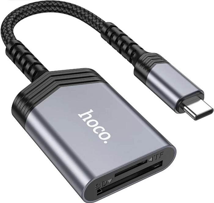 Карт-ридер TypeC Hoco UA25 (6942007608862); microSD,TF;
