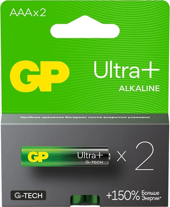 Батарейка AAA GP Ultra Plus (24AUPA21-2CRSB2);