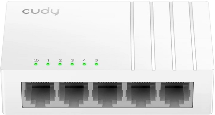 Коммутатор Cudy FS105D; 5xRJ-45; 10/100 Мбит/сек;
