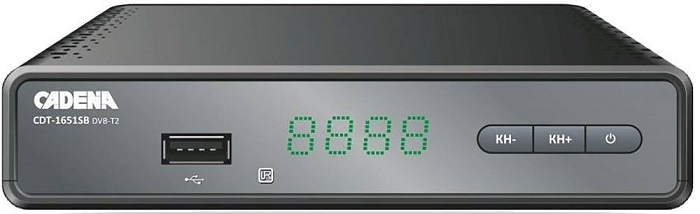 Цифровой ресивер DVB-T2 Cadena CDT-1651SB (046/91/00046475);