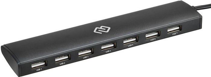 USB-хаб TypeC Digma HUB-7U2.0-UC-B; 7 портов;