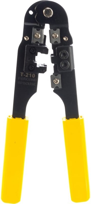 Обжимной инструмент Cablexpert T-210; RJ-45; желтый