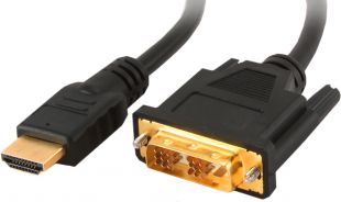 Кабель DVI-HDMI KONOOS (KC-HDMI-DVI-3); DVI-D (Single