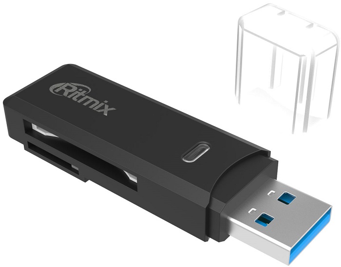 Карт-ридер USB 3.0 Ritmix CR-3021 Black; Карт-ридер USB 3.0 Ritmix CR-3021 Black;