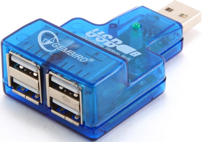 USB-хаб Gembird UHB-CN224; 4 порта; синий