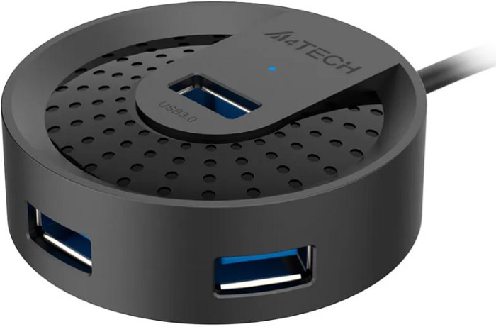 USB-хаб TypeC A4Tech HUB-30C Black; 4