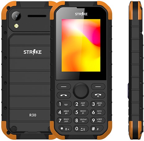 Мобильный телефон Strike R30 Black+Orange; 2.8”(320x240);