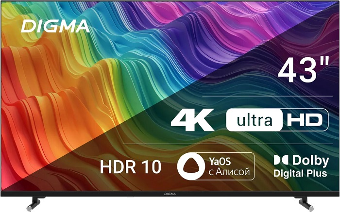 Телевизор 43" Digma DM-LED43UBB33; Direct LED;