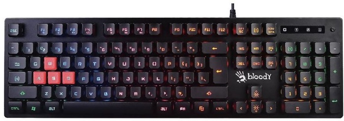 Клавиатура A4Tech Bloody B160N; мембранная; 9